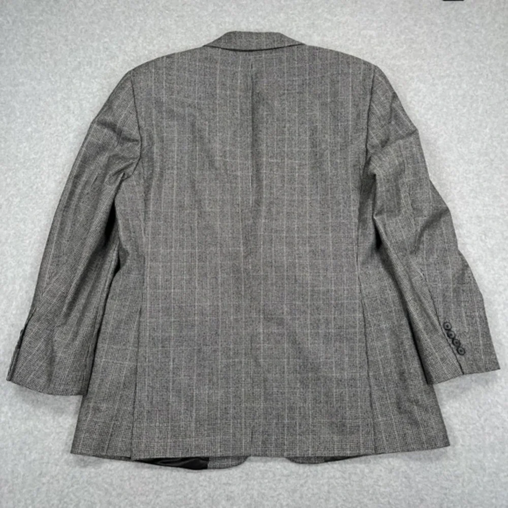 Brooks Brothers 346 Blazer Sz 44 Reg Gray Wool‎ Cashmere Houndstooth Sport Coat